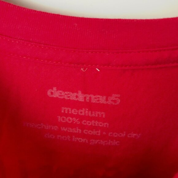Deadmau5 T Shirt Red Small S Graphic Tee Adult Unisex Fit - Picture 5 of 15